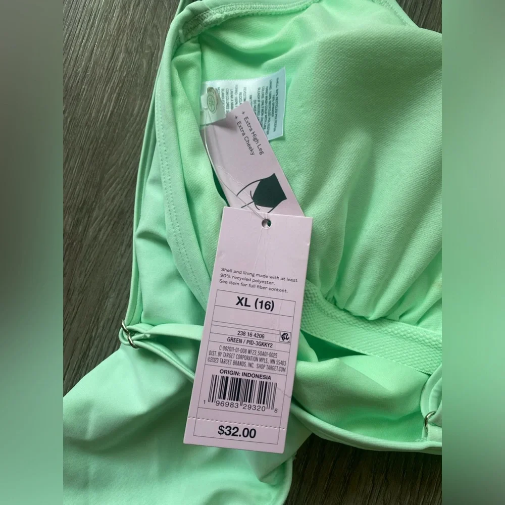 Mint Green Cut Out Swimsuit - Picture 4 of 5